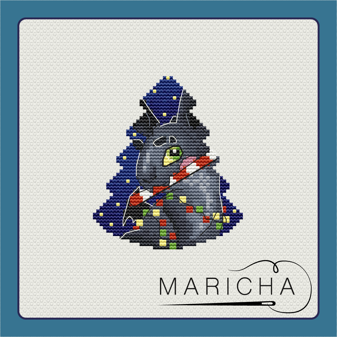 Christmas Tree. Toothless Cross Stitch Pattern фото 1