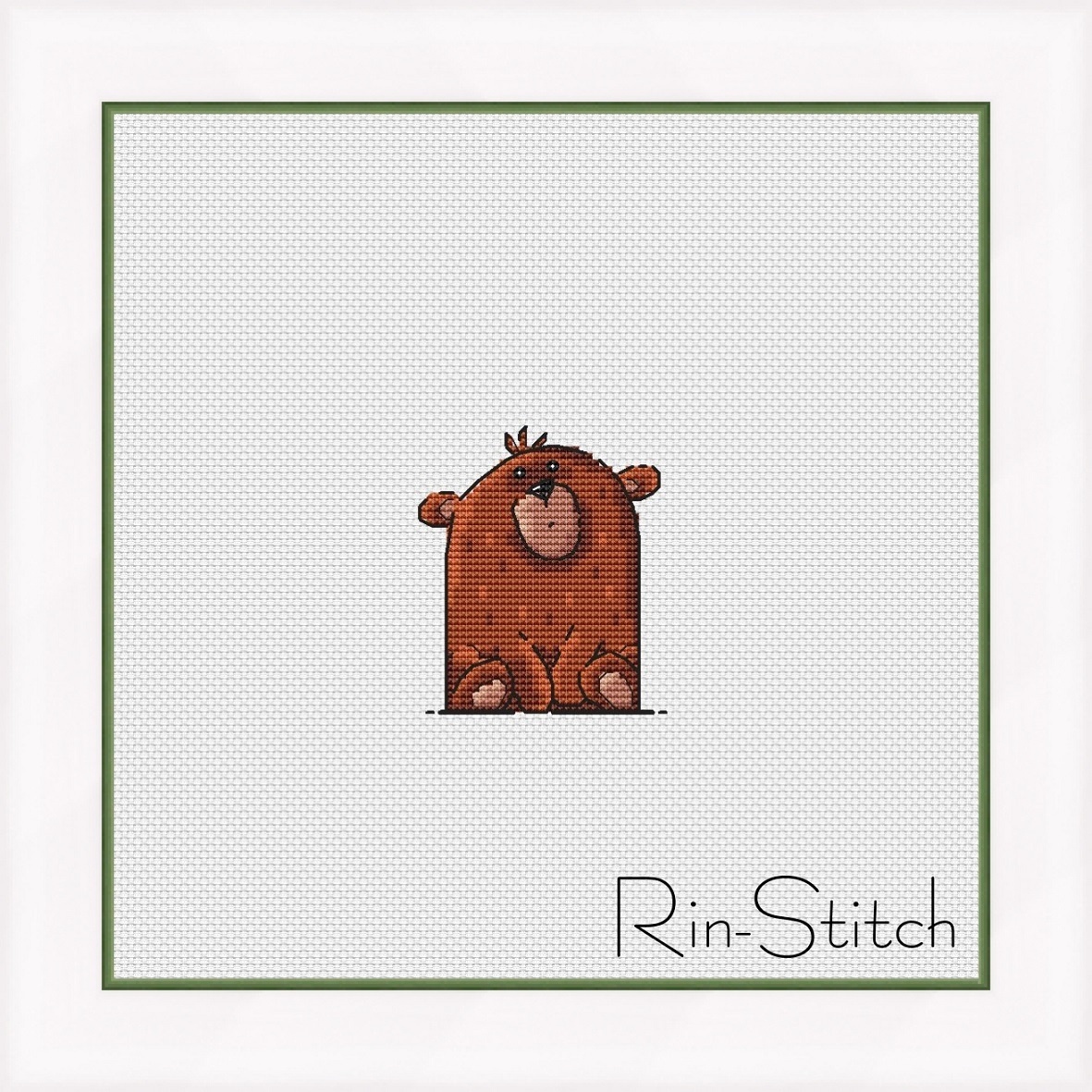 Brown Bear Cross Stitch Pattern фото 1