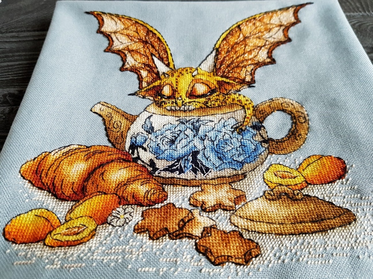 Dragon and Teapot Cross Stitch Pattern фото 6