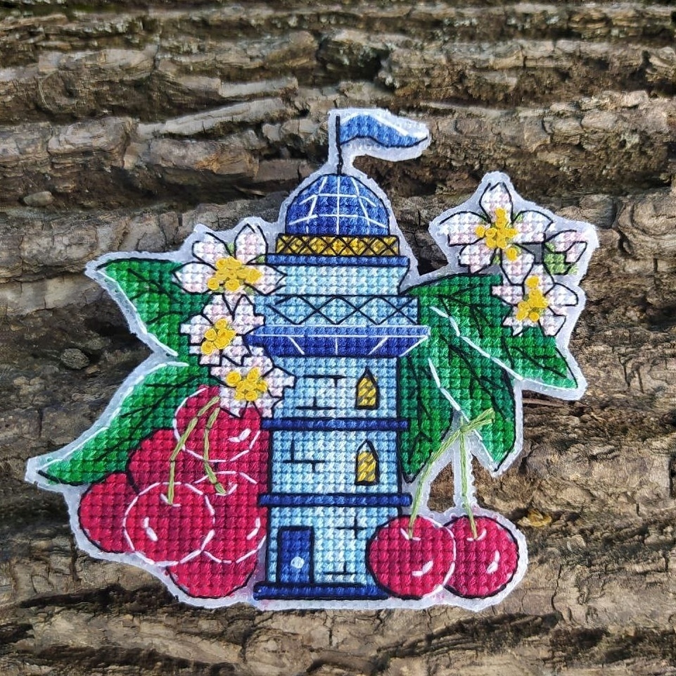 Lighthouse Cherry Cross Stitch Pattern фото 2