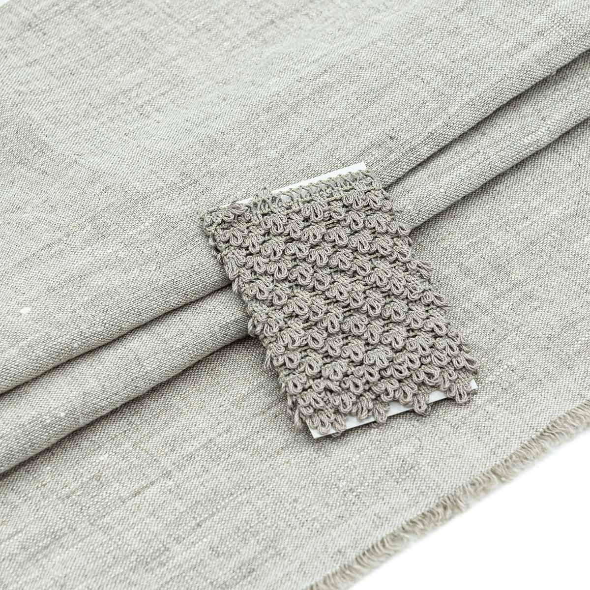 Grey&Linen Linen with Braid Patchwork Fabric фото 1