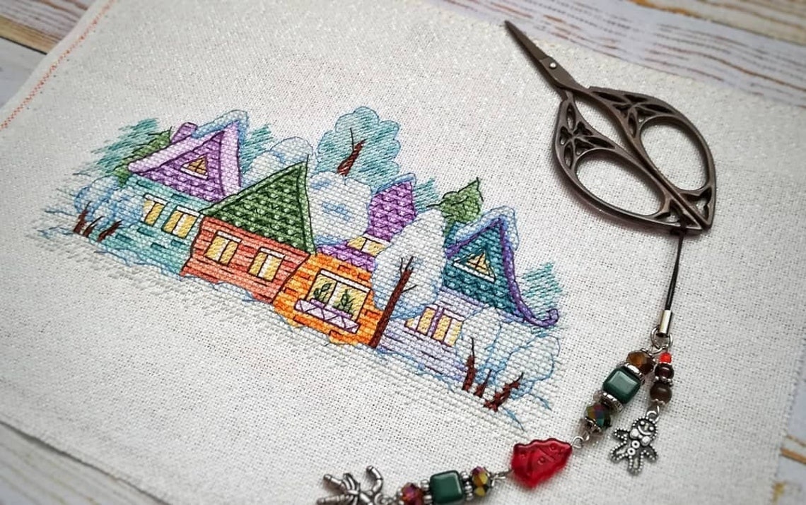 Little Village Cross Stitch Pattern фото 8