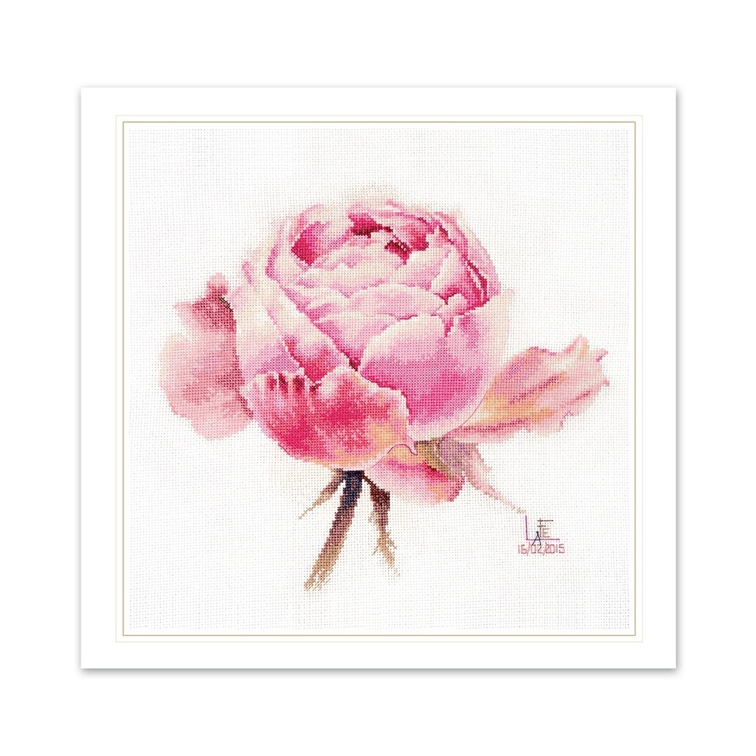 Watercolor Roses. Pink Exquisite Cross Stitch Kit фото 1