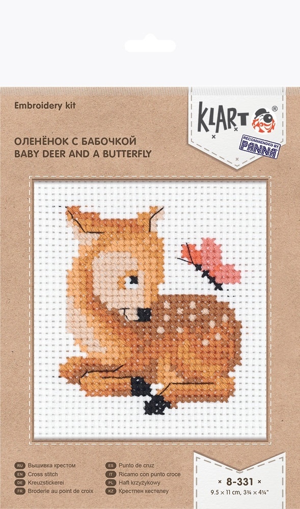 Baby Deer and a Butterfly Cross Stitch Kit фото 2