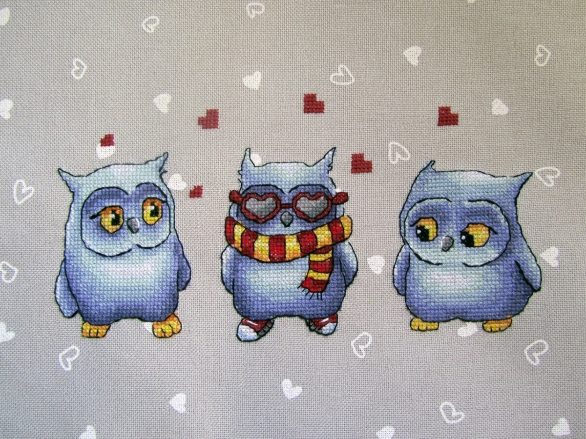 Owls in Love Cross Stitch Pattern фото 2