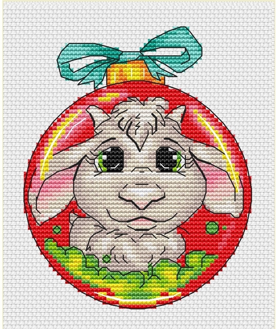 Christmas Goat Cross Stitch Pattern фото 1