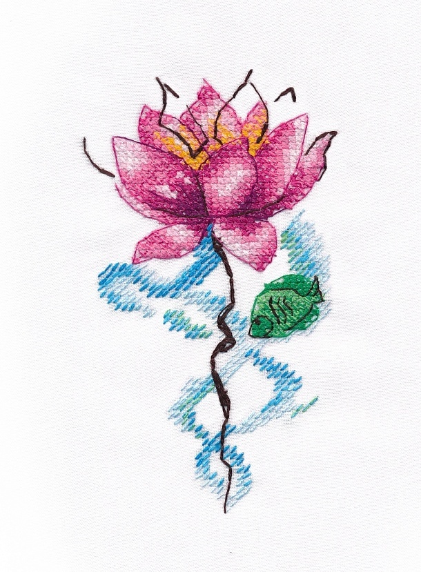 Lotus Cross Stitch Kit фото 1