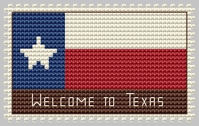 Texas Postage Stamp Cross Stitch Pattern фото 1