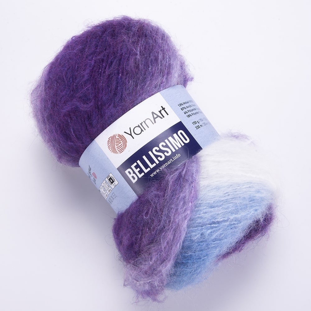 YarnArt Bellissimo 13% mohair, 67% acrylic, 4% polyamide, 16% polyester, 3 Skein Value Pack, 450g фото 20