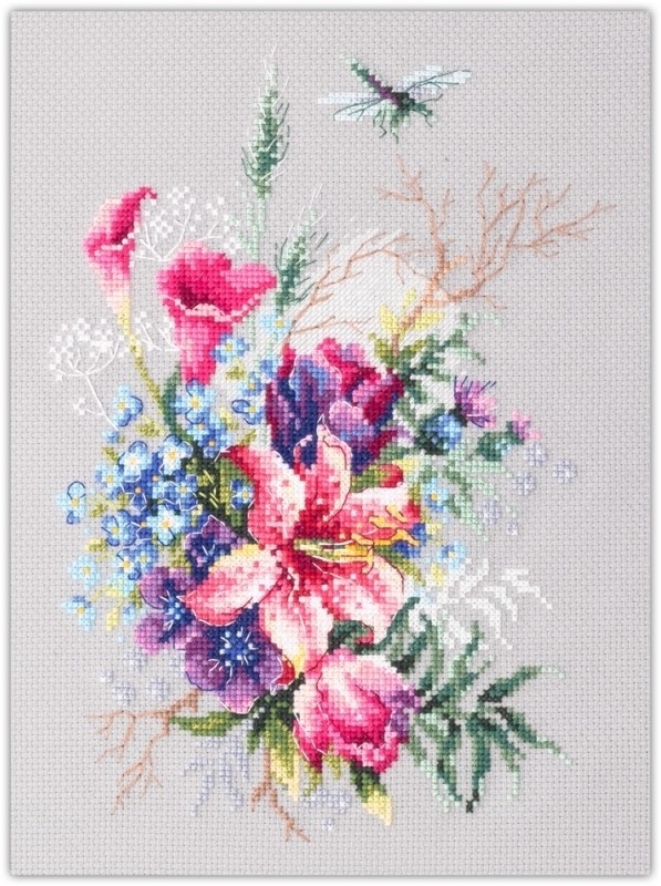  Tulips and Lily Cross Stitch Kit фото 1