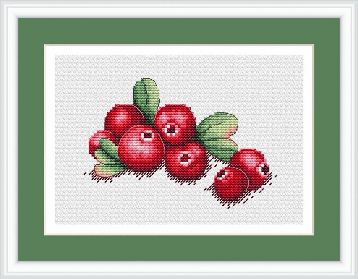 Lingonberries Cross Stitch Pattern фото 1