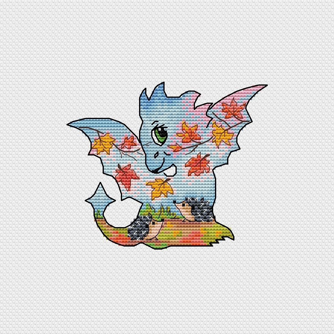 The Dragon. October Cross Stitch Pattern фото 2