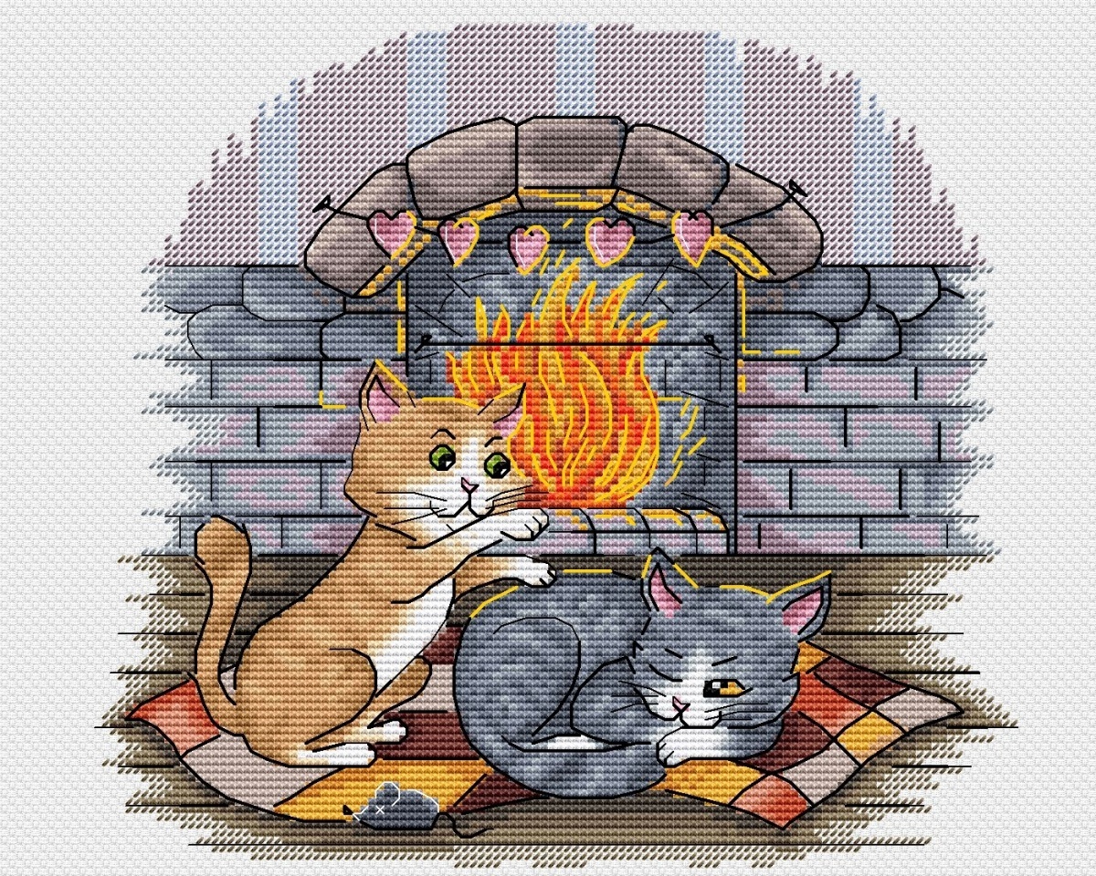 Ginger And Ash. February Cross Stitch Pattern фото 1