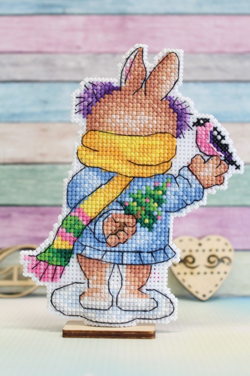 Bunny with a Bird Cross Stitch Kit фото 3