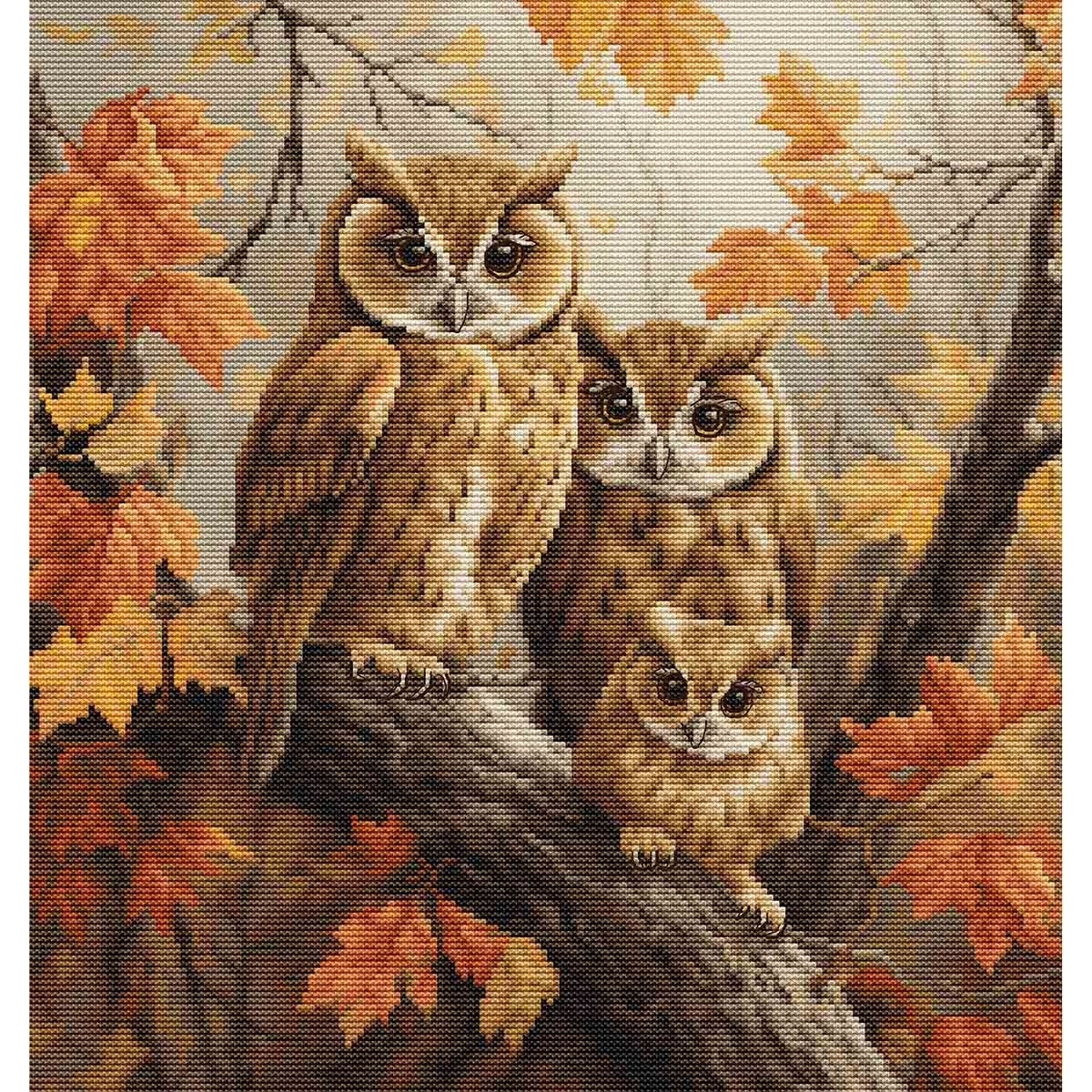 The Family of Owls Cross Stitch Kit фото 1
