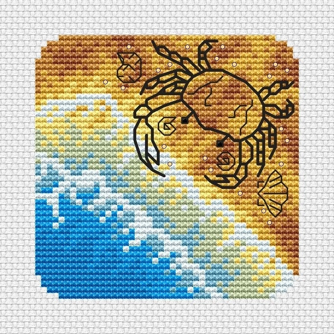 A Crab Cross Stitch Pattern фото 1