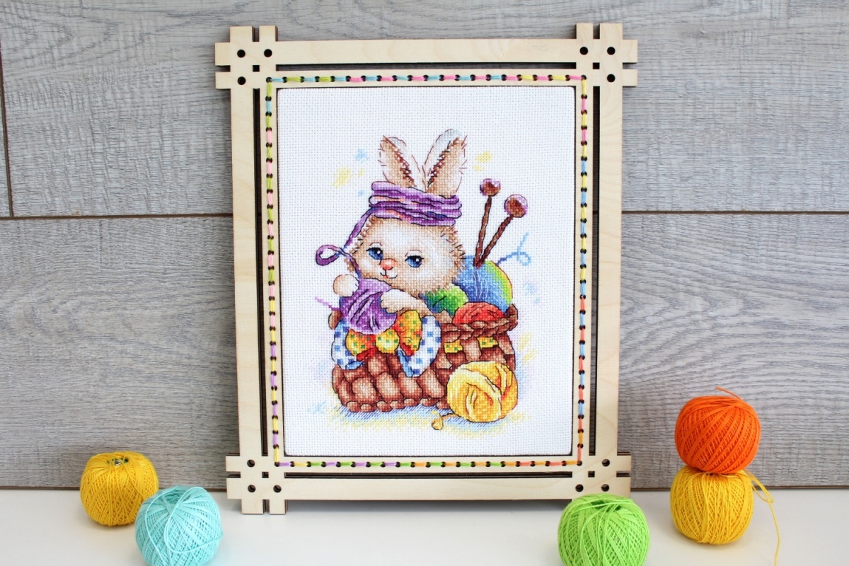 Handmade Rabbit Cross Stitch Kit фото 3