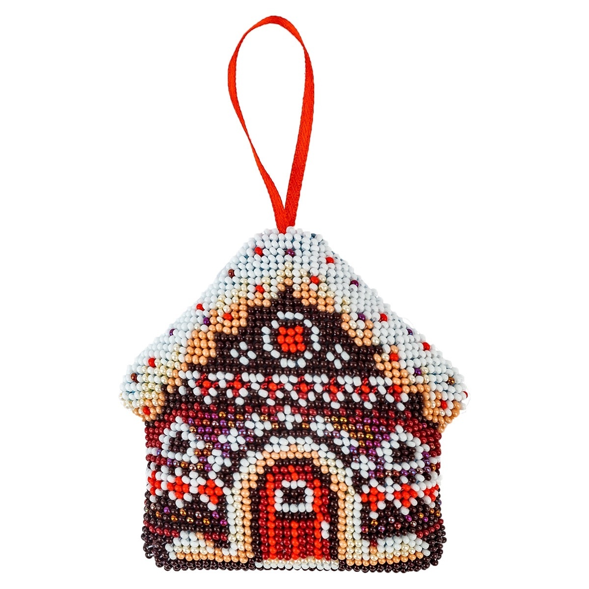 New Year's Toy Festive House Bead Embroidery Kit фото 1