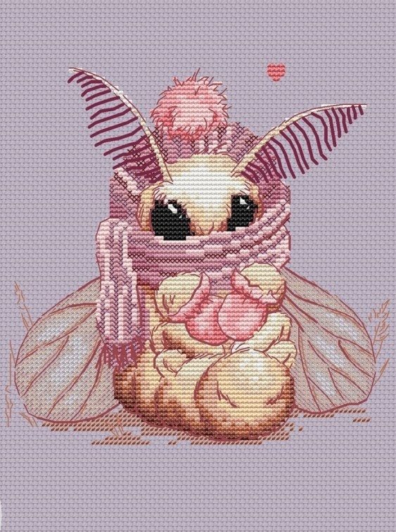 Winter Moth Cross Stitch Pattern фото 1