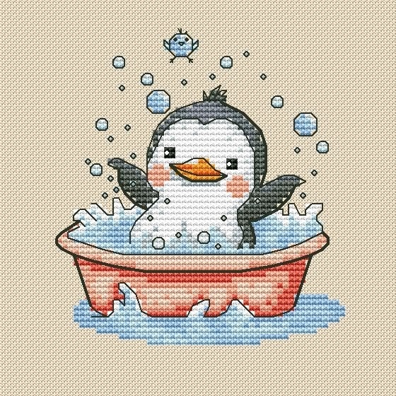 A Little Penguin Cross Stitch Pattern фото 1