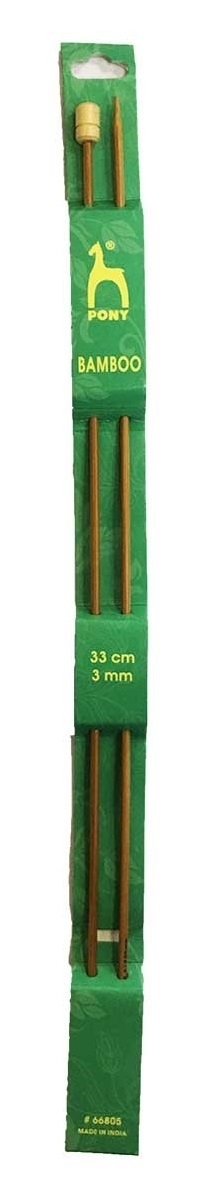 Single-pointed knitting needles, 3,00 mm/ 33 cm, bamboo фото 1
