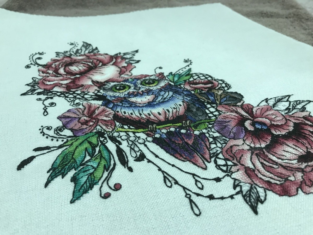 Flower Owl Cross Stitch Pattern фото 4