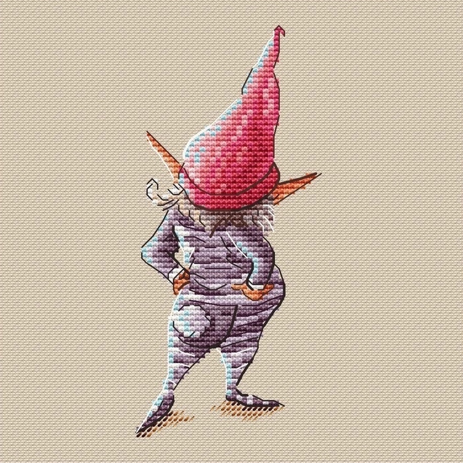 Fashion Gnome 2 Cross Stitch Pattern фото 1