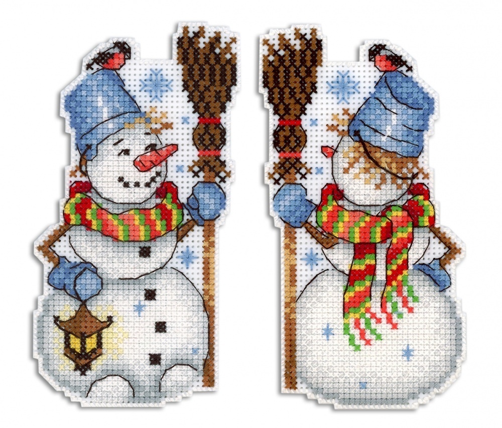 Snowman Cross Stitch Kit фото 1