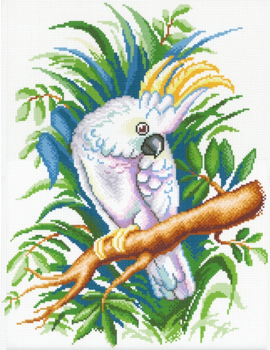 White Parrot Cross Stitch Kit фото 1