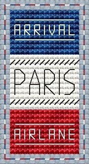 Baggage Tag - Paris Cross Stitch Pattern фото 1