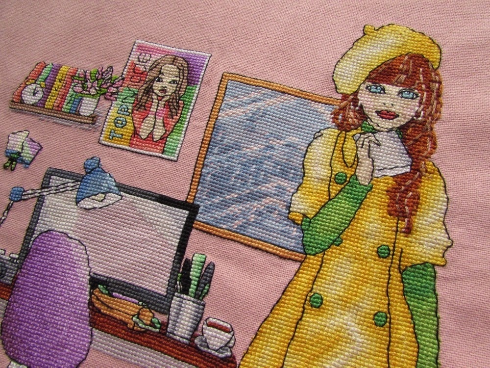 The Girl in the Office Cross Stitch Pattern фото 2