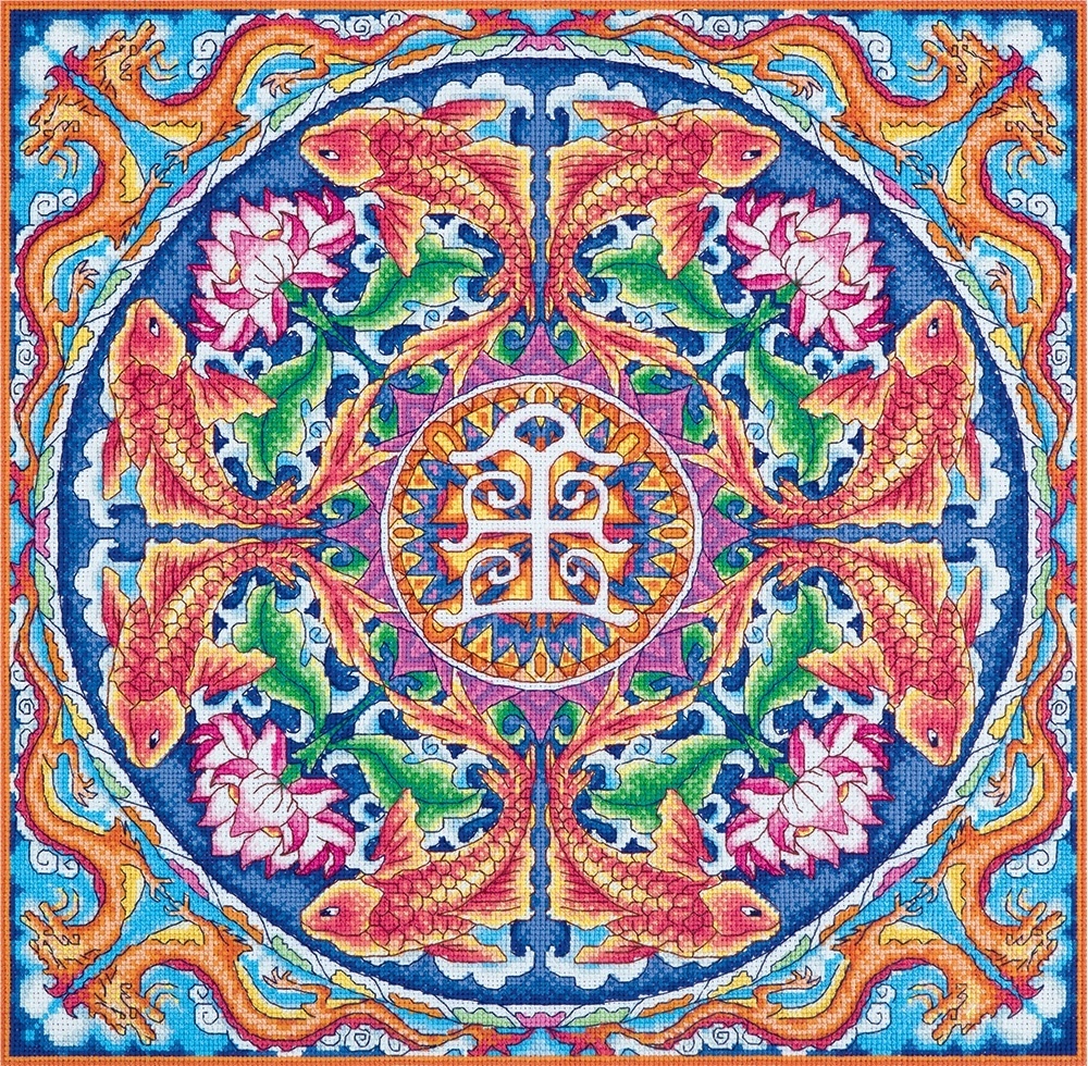 Prosperity Mandala Cross Stitch Kit фото 1