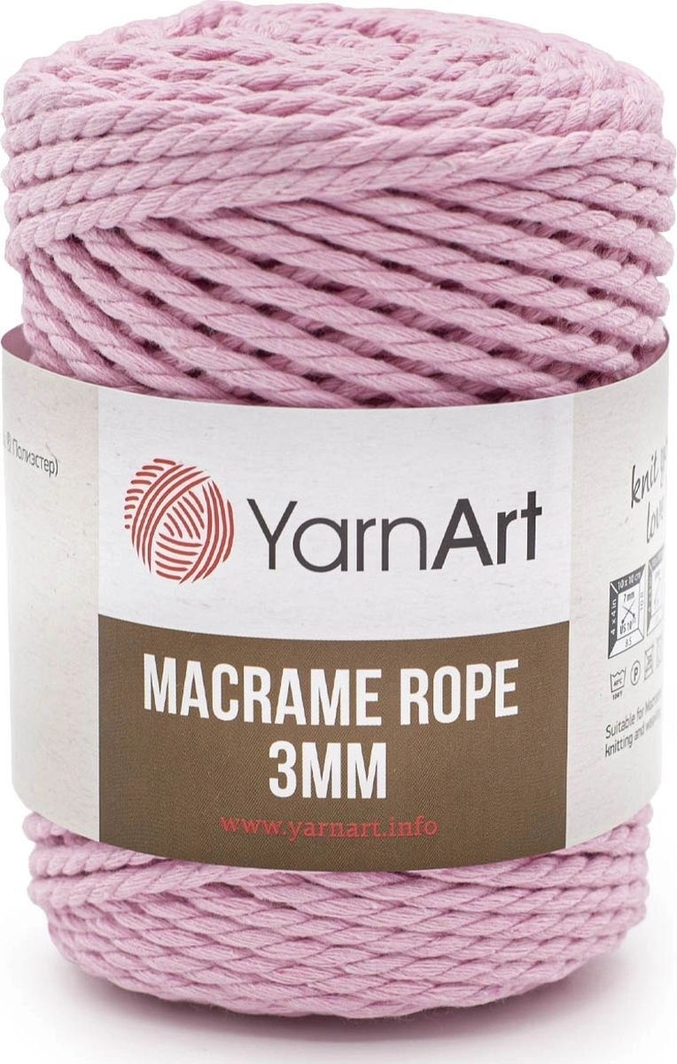 YarnArt Macrame Rope 3mm 60% cotton, 40% viscose and polyester, 4 Skein Value Pack, 1000g фото 12