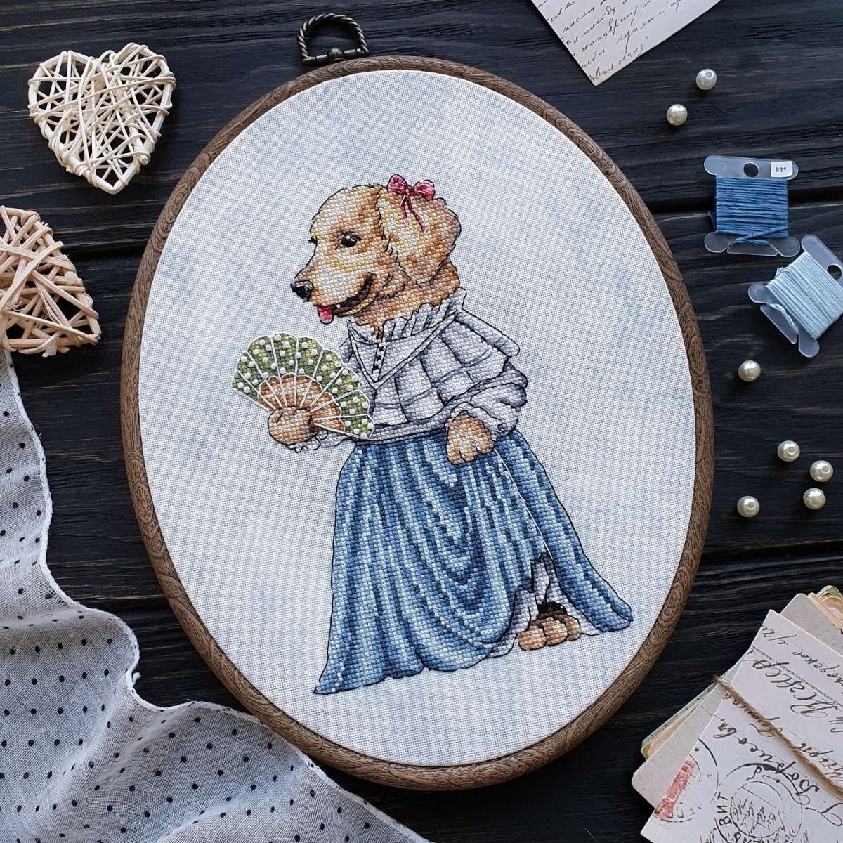 Lady Dog Cross Stitch Pattern фото 2
