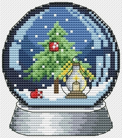 Snow Globe 3 Cross Stitch Pattern фото 1