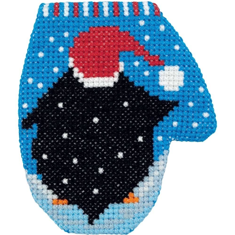 Penguin Mitten Cross Stitch Kit фото 2