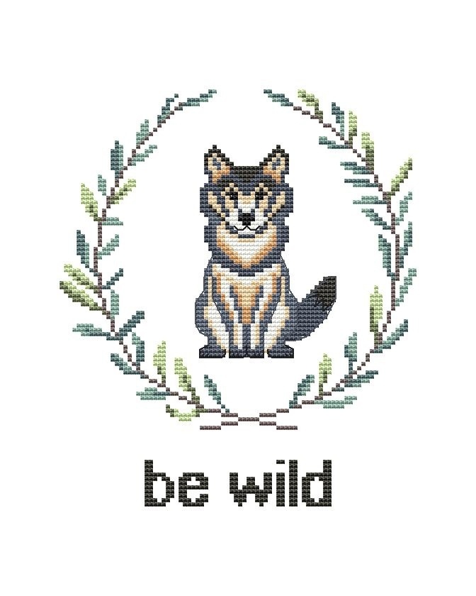 Be Wild Cross Stitch Pattern фото 1