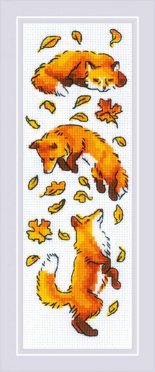 Foxes in the Leaves Cross Stitch Kit фото 1