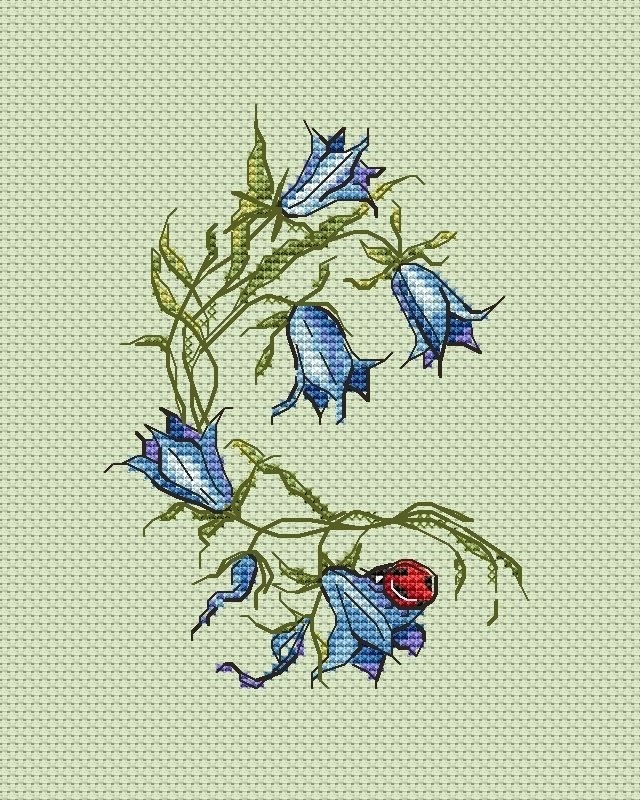 Bluebell Cross Stitch Pattern фото 1