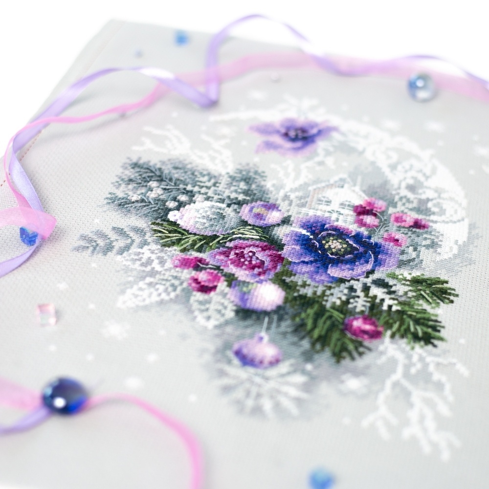 Frosty Evening Cross Stitch Kit by Magic Needle фото 5