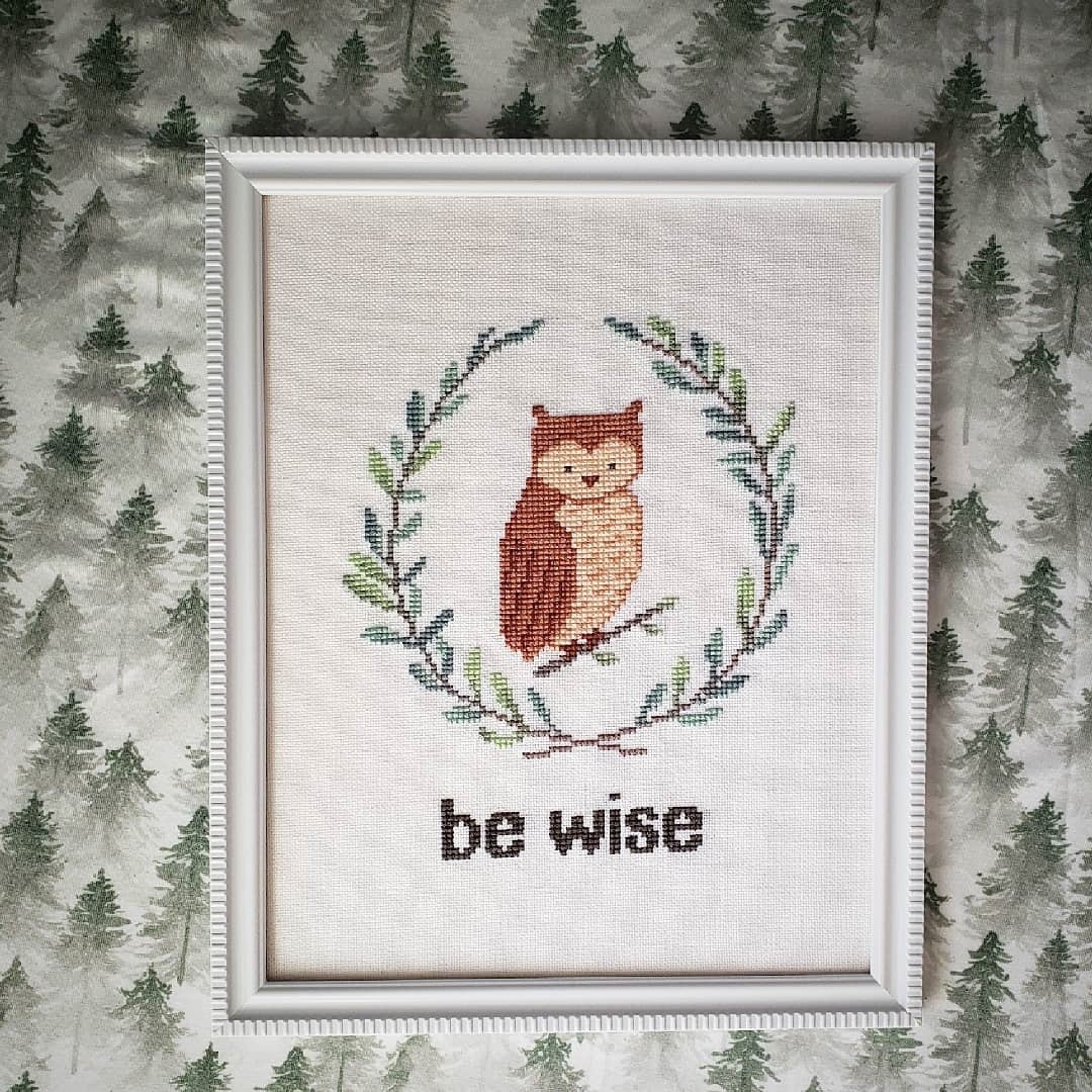 Be Wise Cross Stitch Pattern фото 3