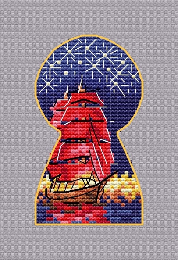 Scarlet Sails. Saint-Petersburg Cross Stitch Pattern фото 2