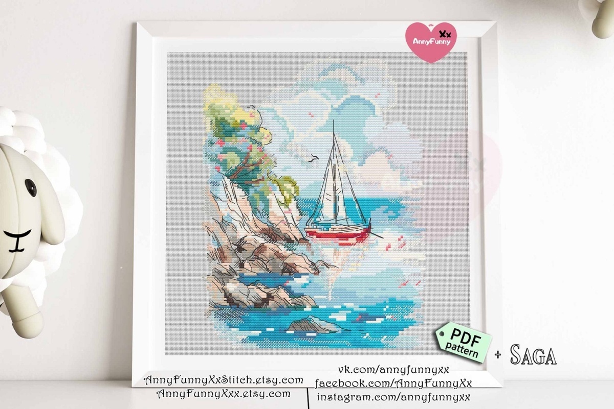 By the Shore Cross Stitch Pattern фото 8