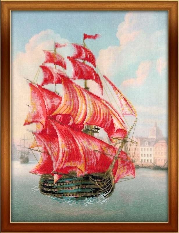 Scarlet Sails Cross Stitch Kit фото 1