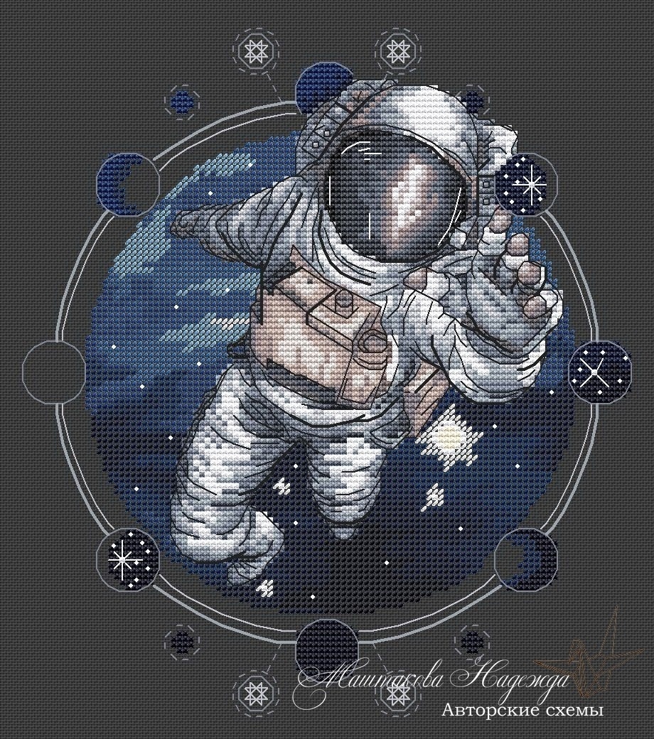 Space Cross Stitch Pattern фото 2