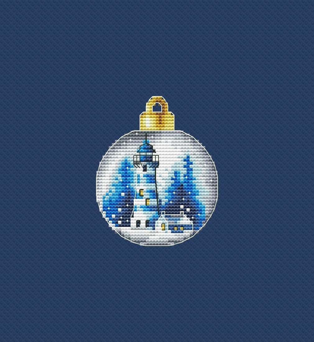 Christmas Bauble. Lighthouse 3-1 Cross Stitch Pattern фото 1