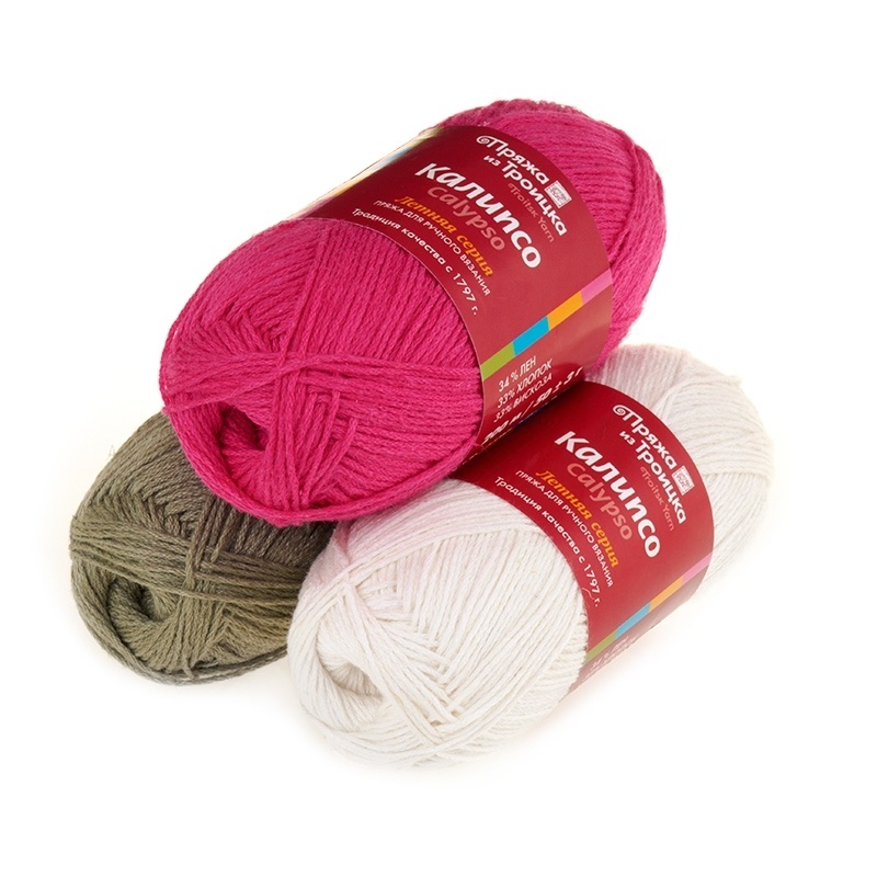Troitsk Wool Calypso, 34% Linen, 33% Cotton, 33% Viscose 5 Skein Value Pack, 250g фото 1