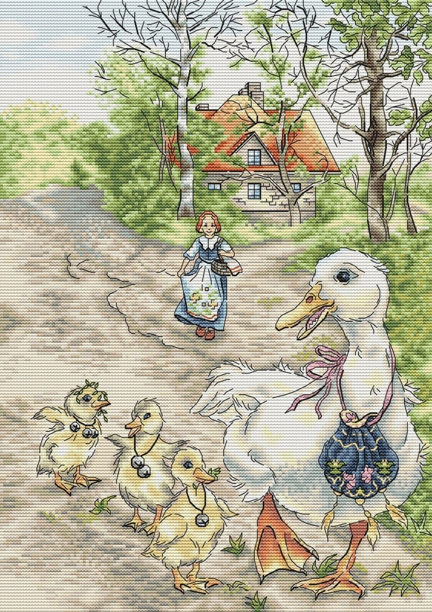 Mother Goose Cross Stitch Pattern фото 1