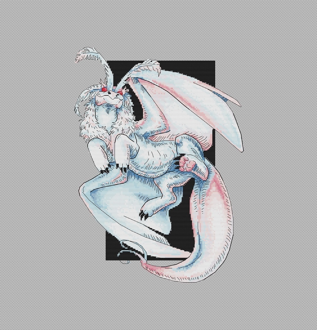 Dragon Moth Cross Stitch Pattern фото 2