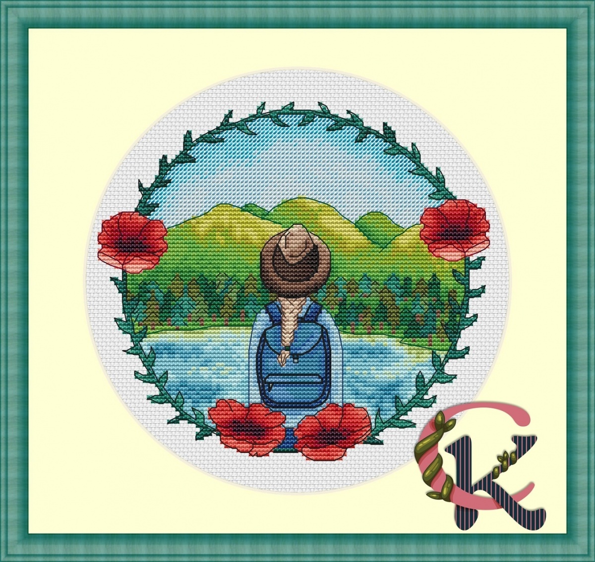 Mountain Lake Cross Stitch Pattern фото 1
